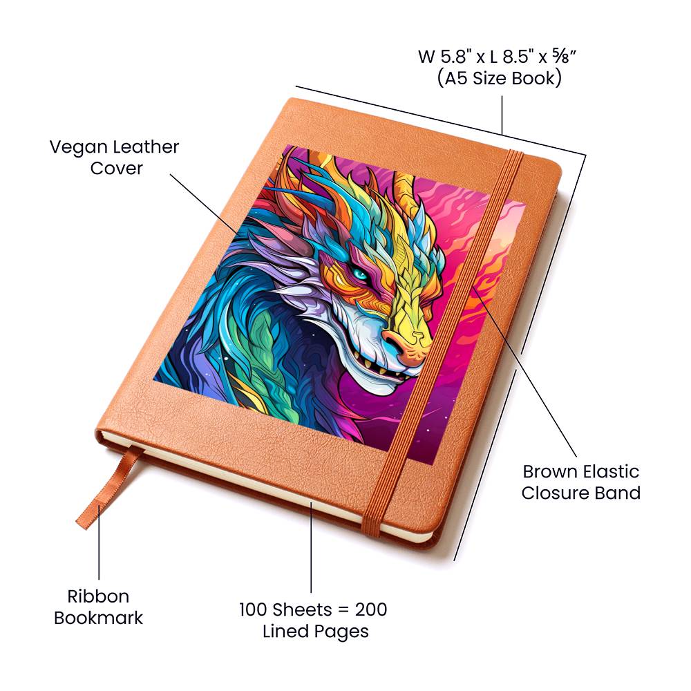 Majestic Dragon 017 - Vegan Leather Journal