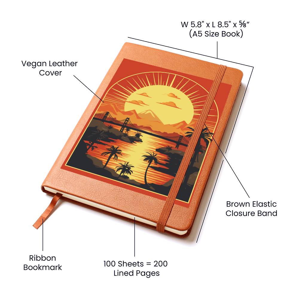 Minimalist BOHO Art 136 - Vegan Leather Journal