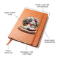 Watercolor Christmas Snow Globe 018 - Vegan Leather Journal