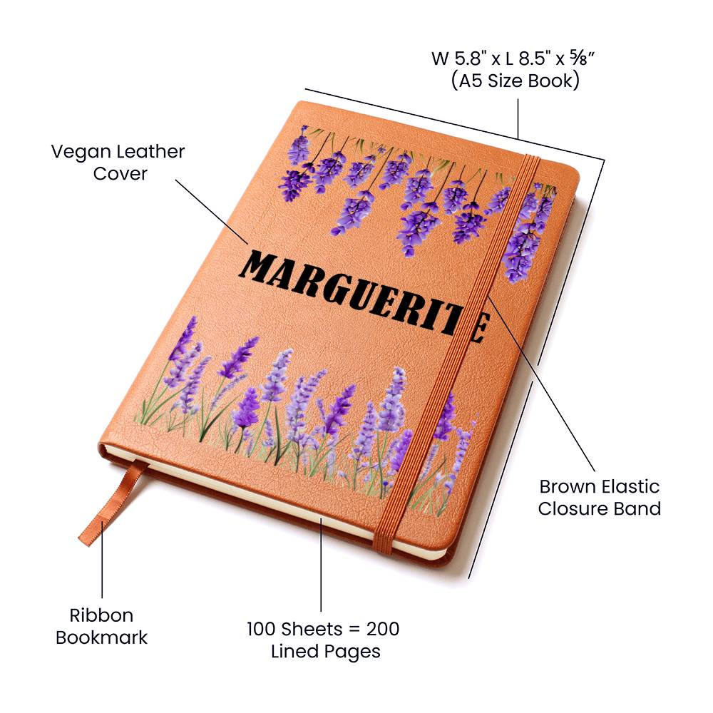 Marguerite (Lavender) - Vegan Leather Journal