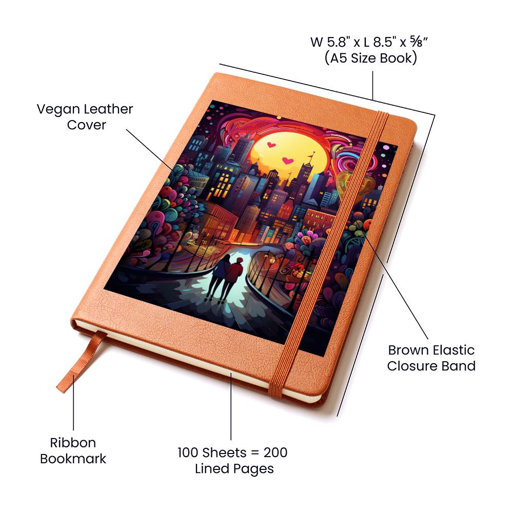 Valentine's Day Art 433 - Vegan Leather Journal