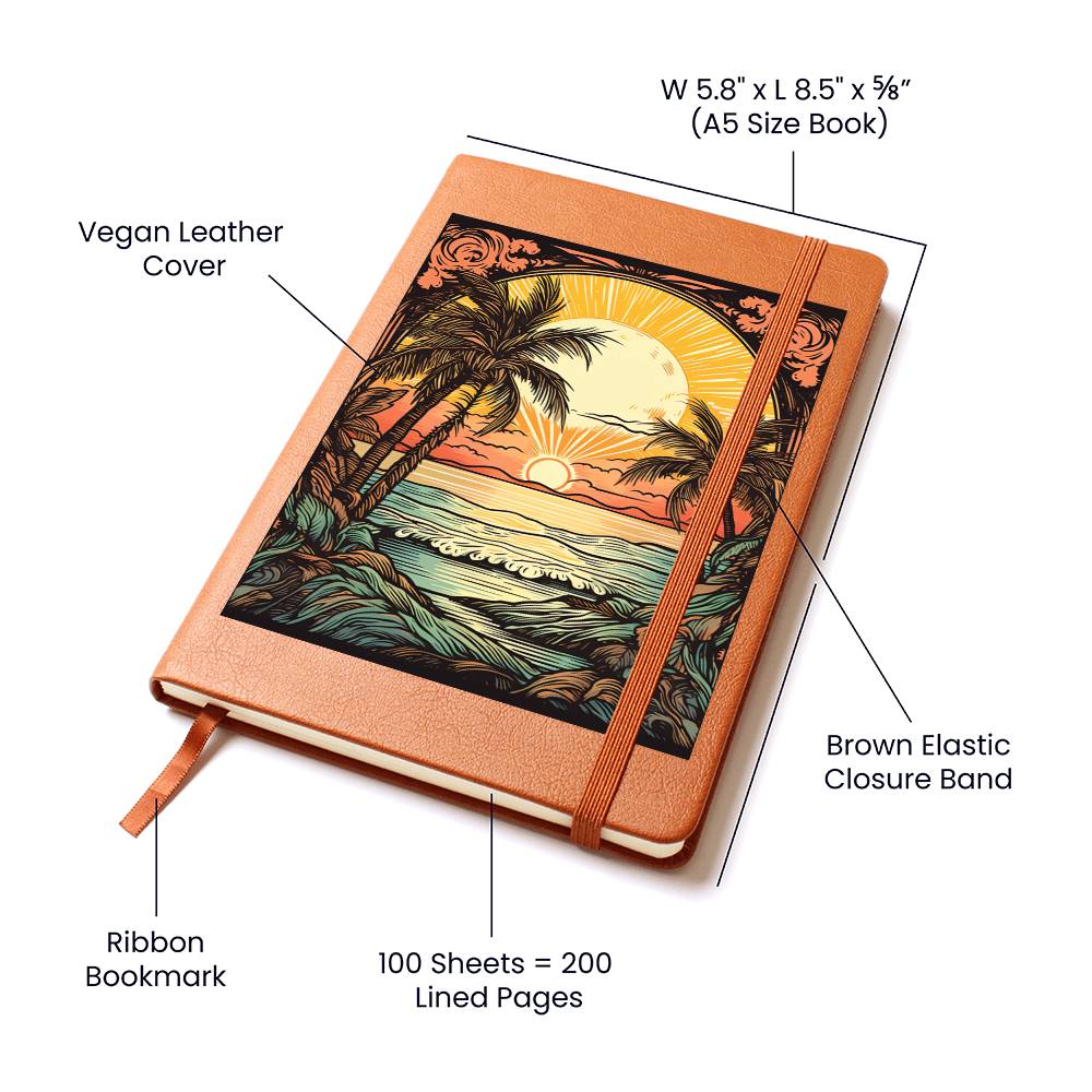 Minimalist BOHO Art 013 - Vegan Leather Journal