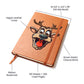 Funny Reindeer Face 15 - Vegan Leather Journal