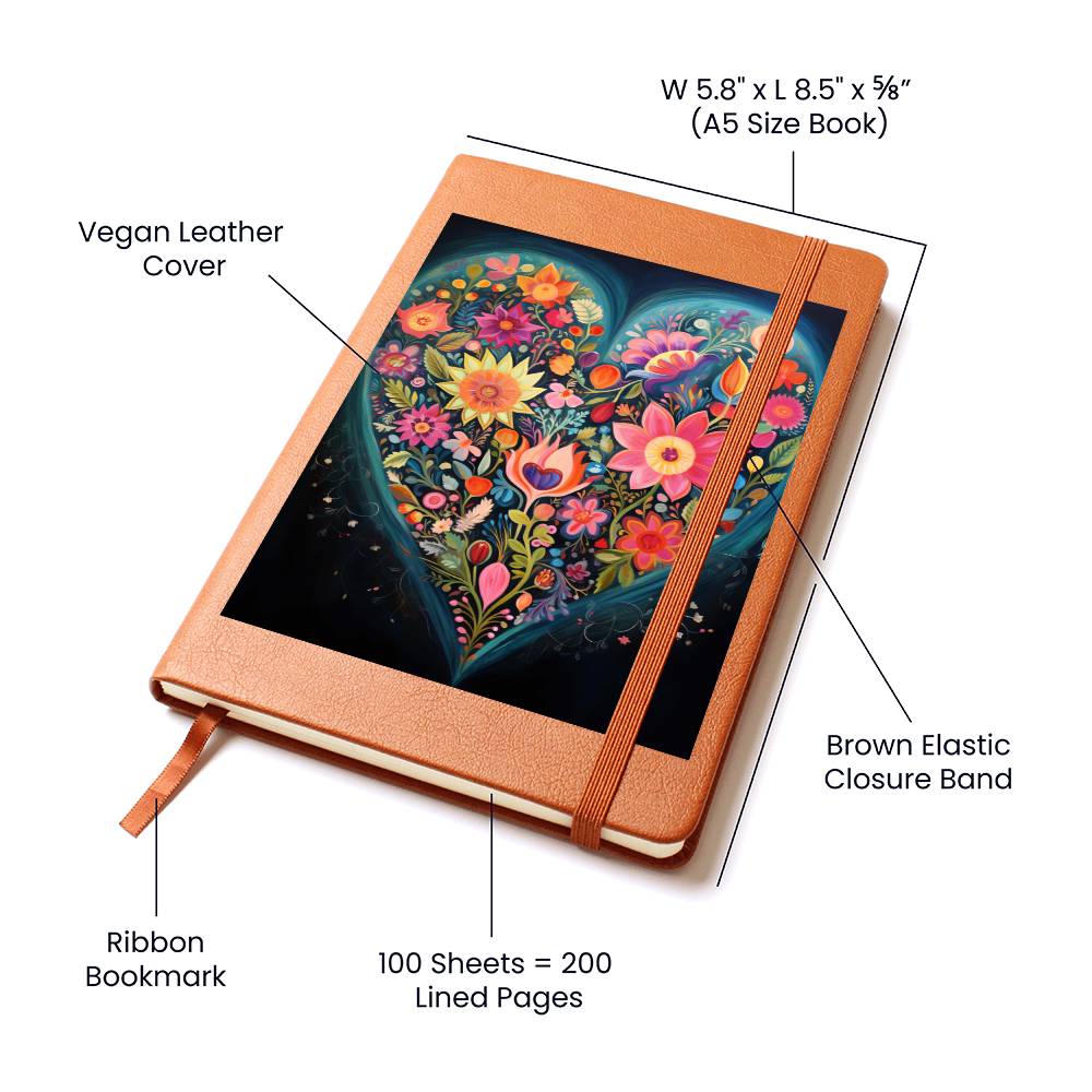 Valentine's Day Art 389 - Vegan Leather Journal