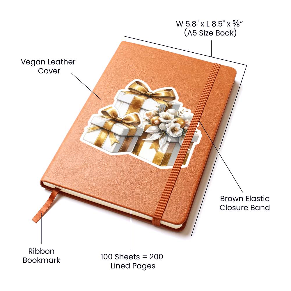 Luxury Wedding Decor Sticker 048 - Vegan Leather Journal