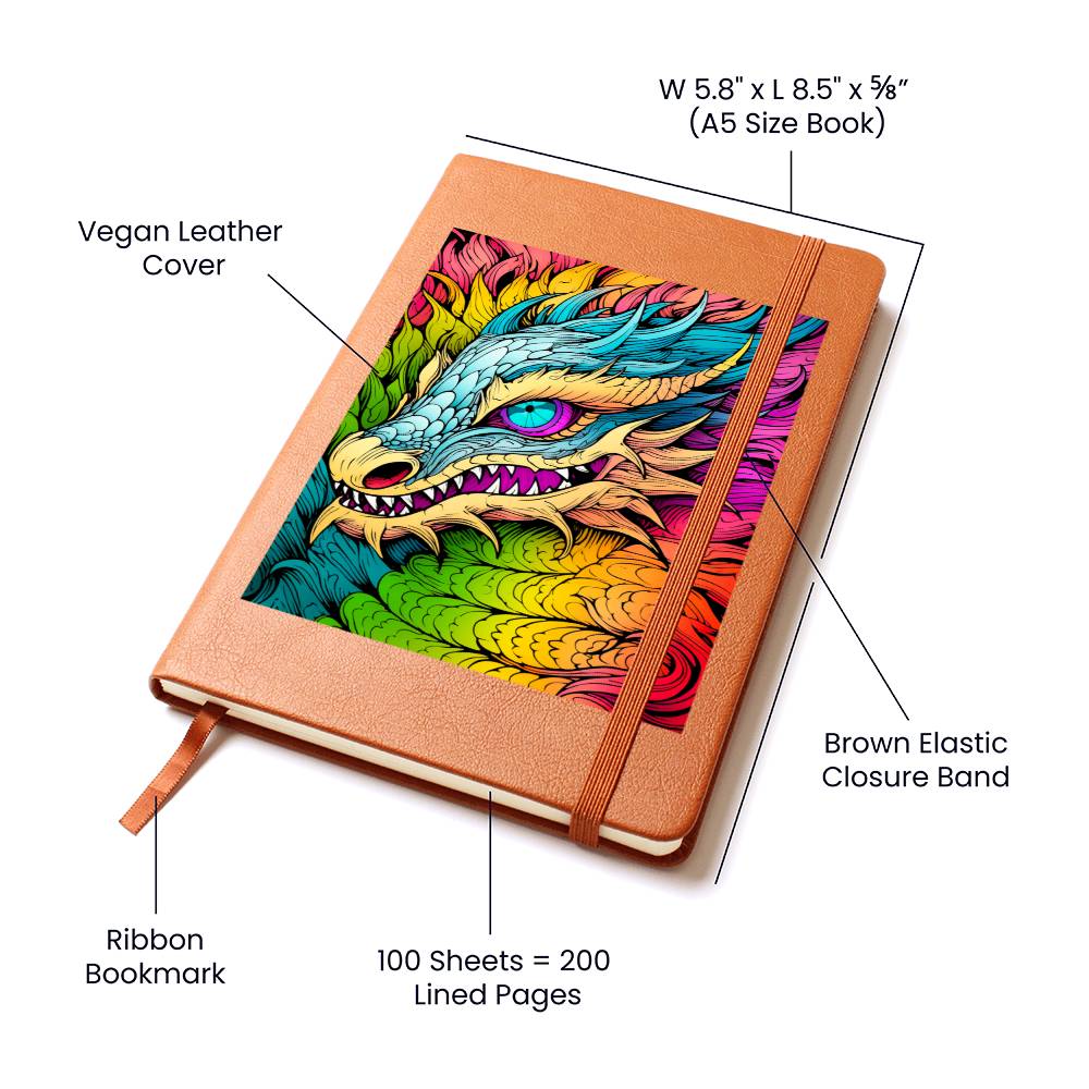 Majestic Dragon 027 - Vegan Leather Journal