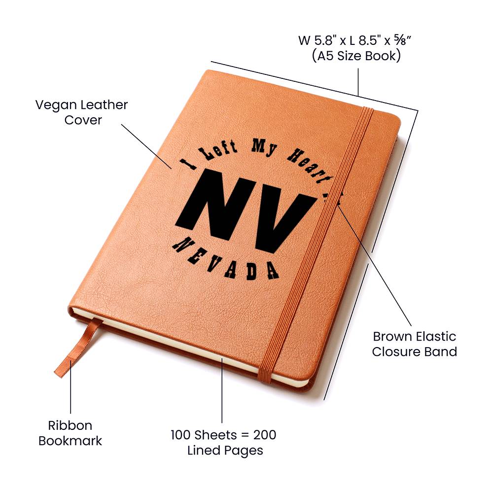 Heart In Nevada v01 - Vegan Leather Journal