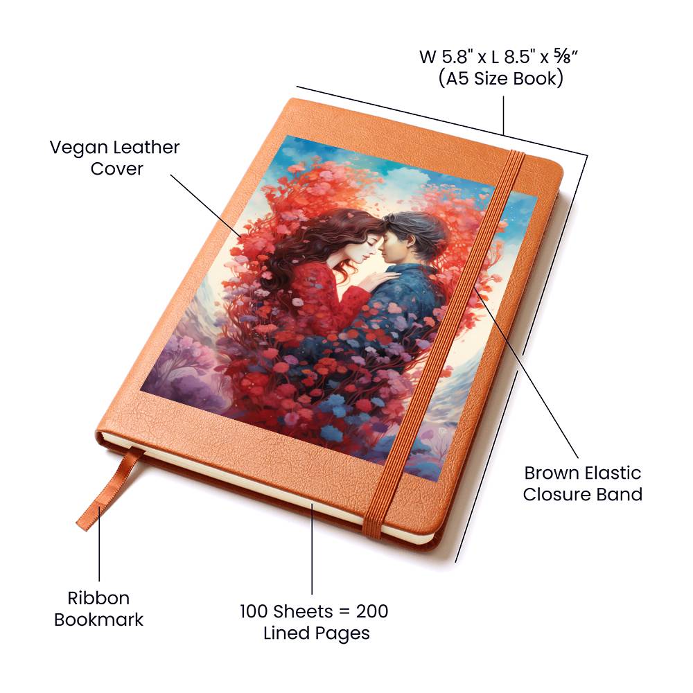 Valentine's Day Art 121 - Vegan Leather Journal