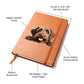 Wirehaired Pointing Griffon Peeking - Vegan Leather Journal