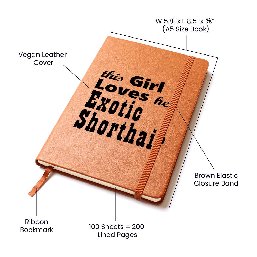 Exotic Shorthair - Vegan Leather Journal