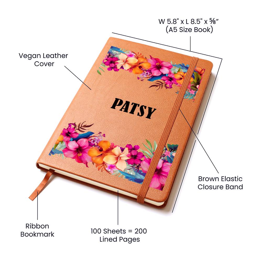 Patsy (Tropical Flowers) - Vegan Leather Journal
