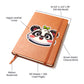 Cute Panda sticker 117 - Vegan Leather Journal