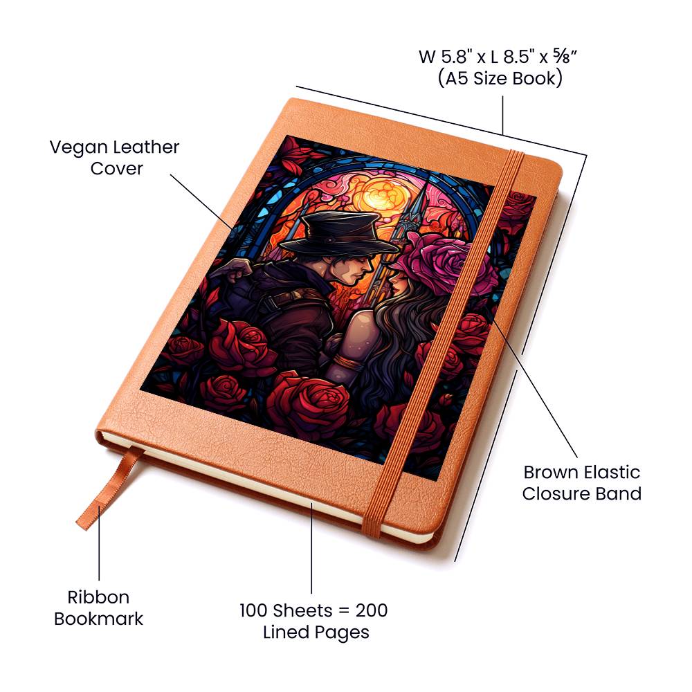 Valentine's Day Art 077 - Vegan Leather Journal
