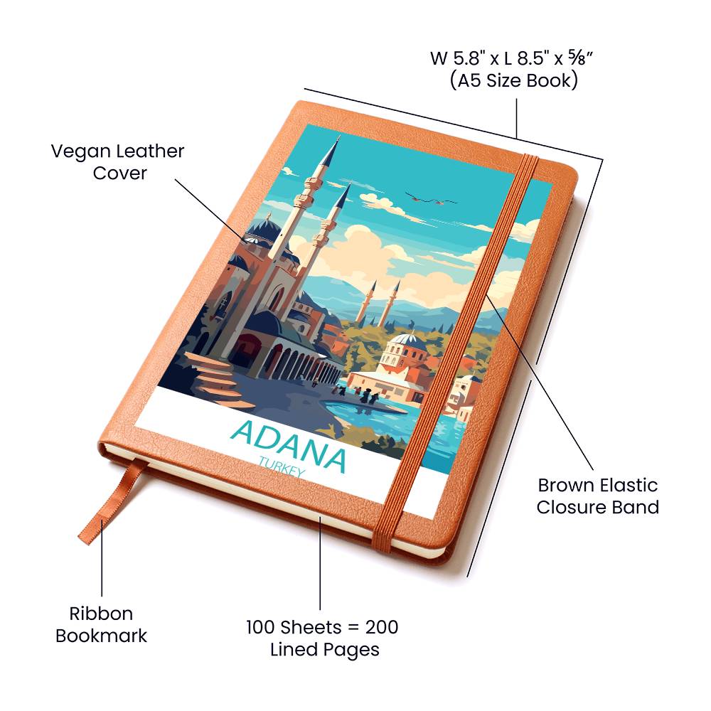 Famous Travel Destinations - Adana, Turkey - Vegan Leather Journal