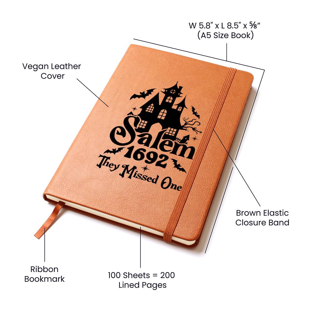 Vintage Halloween Signs 25 - Vegan Leather Journal