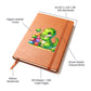 Colorful Baby Dinosaur 055 - Vegan Leather Journal