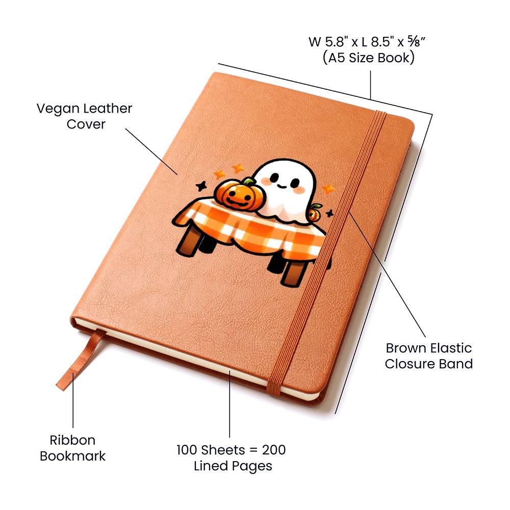 Cute Halloween Sticker 115 - Vegan Leather Journal