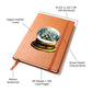 Watercolor Christmas Snow Globe 031 - Vegan Leather Journal