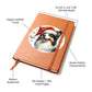 Christmas Dog - Border Collie - Vegan Leather Journal
