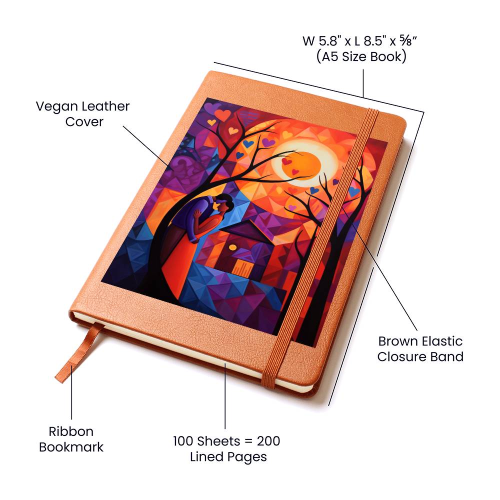 Valentine's Day Art 329 - Vegan Leather Journal