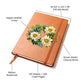 Floral Flower Wreath 039 - Vegan Leather Journal