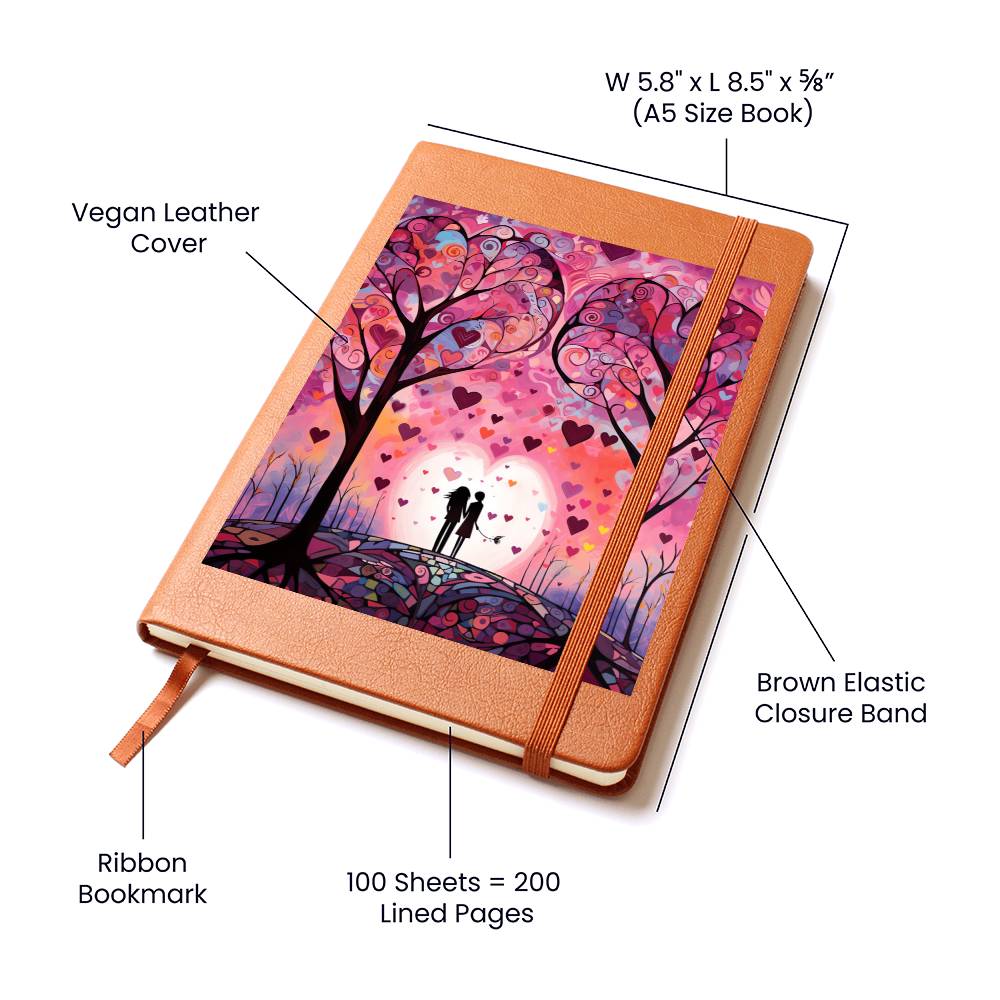 Valentine's Day Art 441 - Vegan Leather Journal