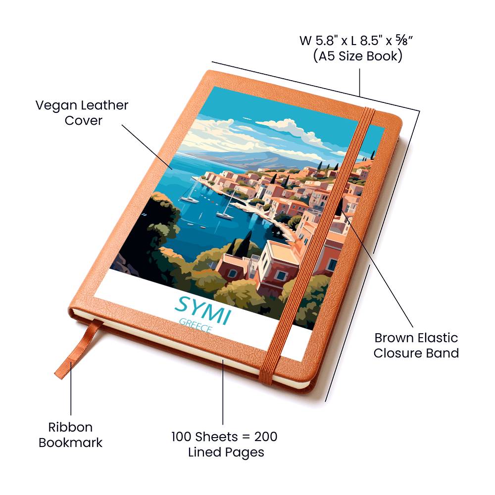 Famous Travel Destinations - Symi, Greece - Vegan Leather Journal