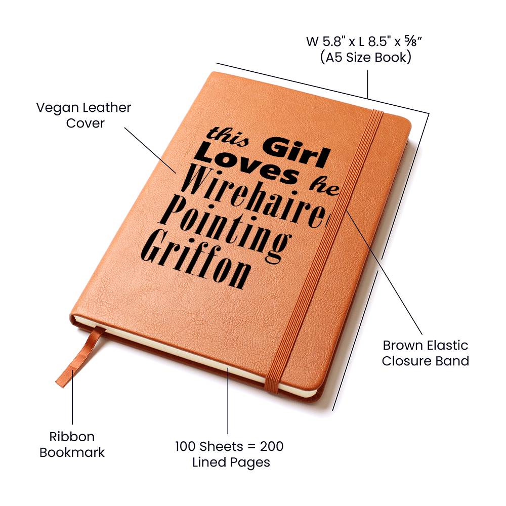 Wirehaired Pointing Griffon - Vegan Leather Journal