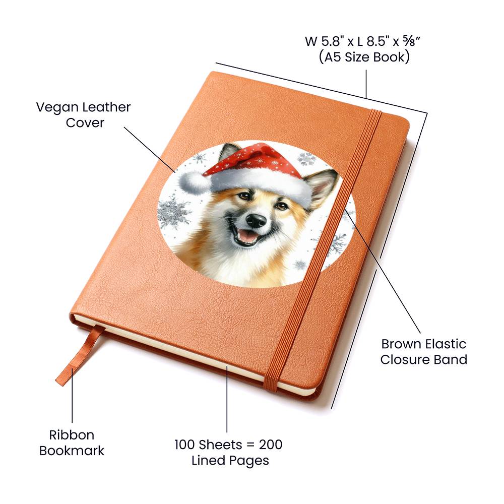Christmas Dog - Canaan - Vegan Leather Journal