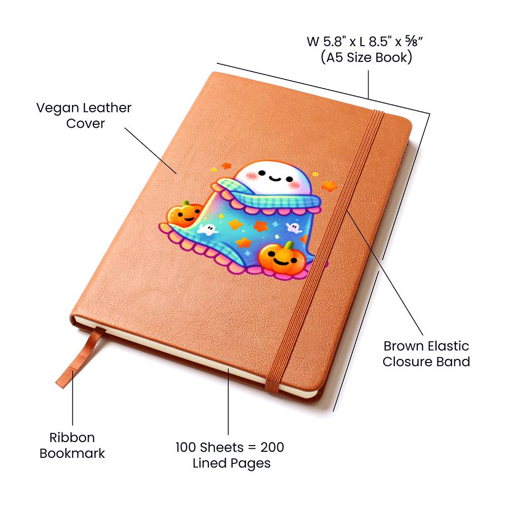 Cute Halloween Sticker 026 - Vegan Leather Journal