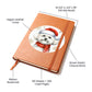 Christmas Dog - Bichon Frise - Vegan Leather Journal