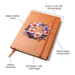 Floral Flower Wreath 047 - Vegan Leather Journal