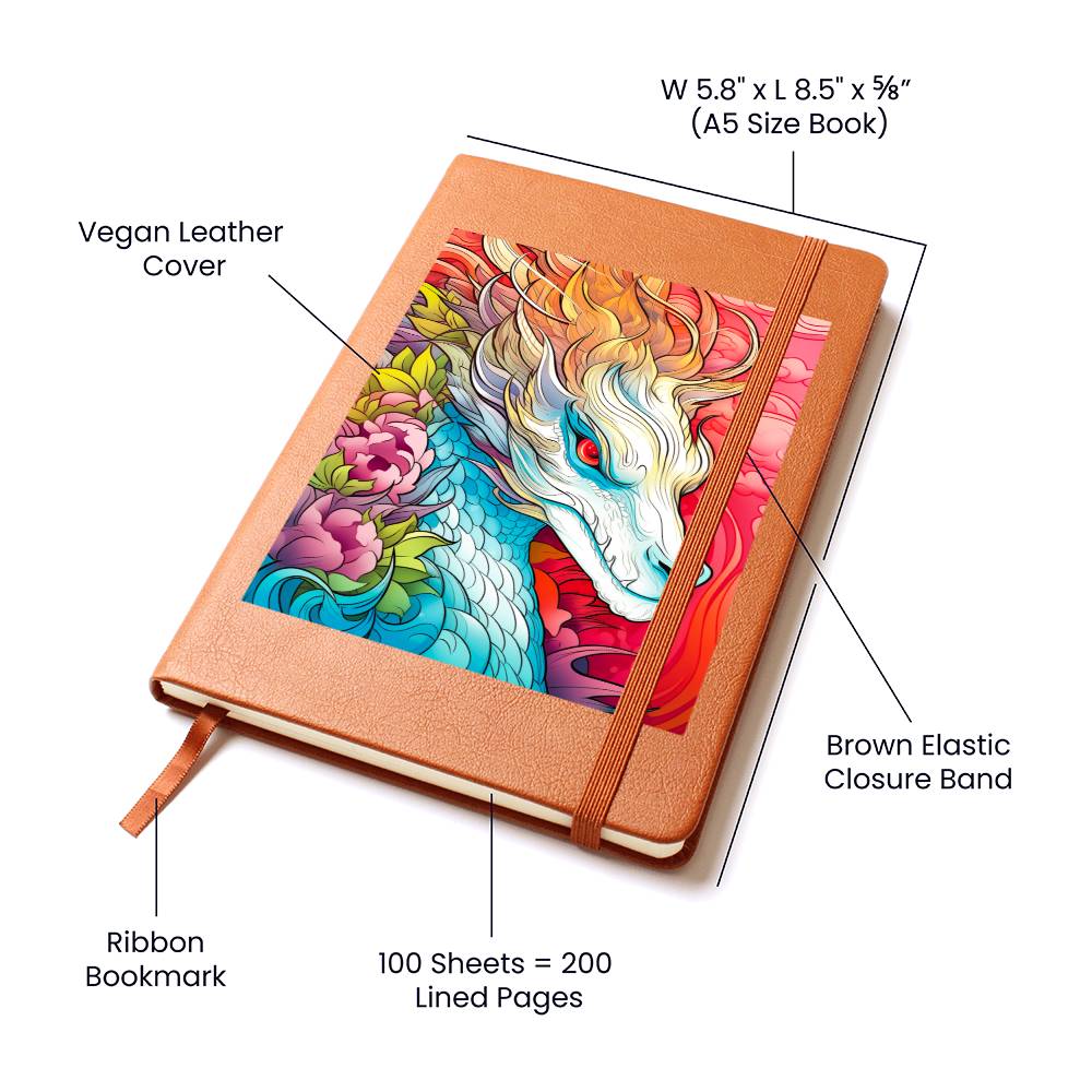Majestic Dragon 009 - Vegan Leather Journal