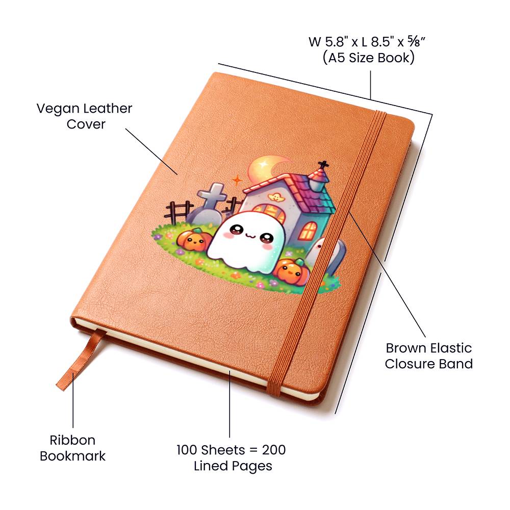 Cute Halloween Sticker 071 - Vegan Leather Journal