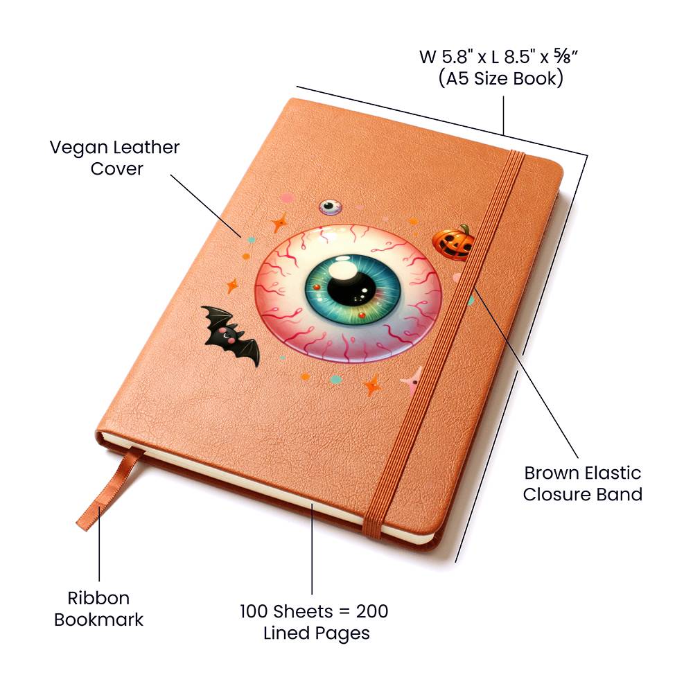 Cute Halloween Sticker 093 - Vegan Leather Journal
