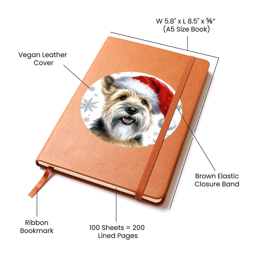 Christmas Dog - Glen of Imaal Terrier - Vegan Leather Journal