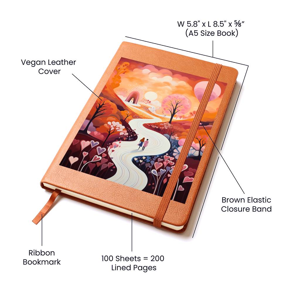 Valentine's Day Art 266 - Vegan Leather Journal