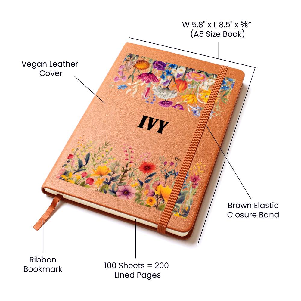 Ivy (Botanical Blooms) - Vegan Leather Journal