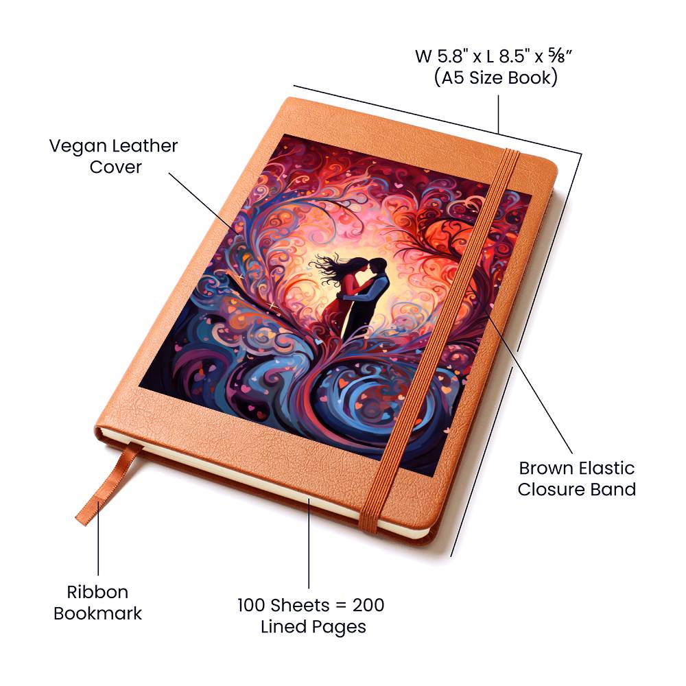 Valentine's Day Art 481 - Vegan Leather Journal