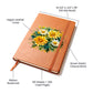 Floral Flower Wreath 037 - Vegan Leather Journal