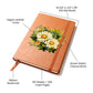 Floral Flower Wreath 091 - Vegan Leather Journal