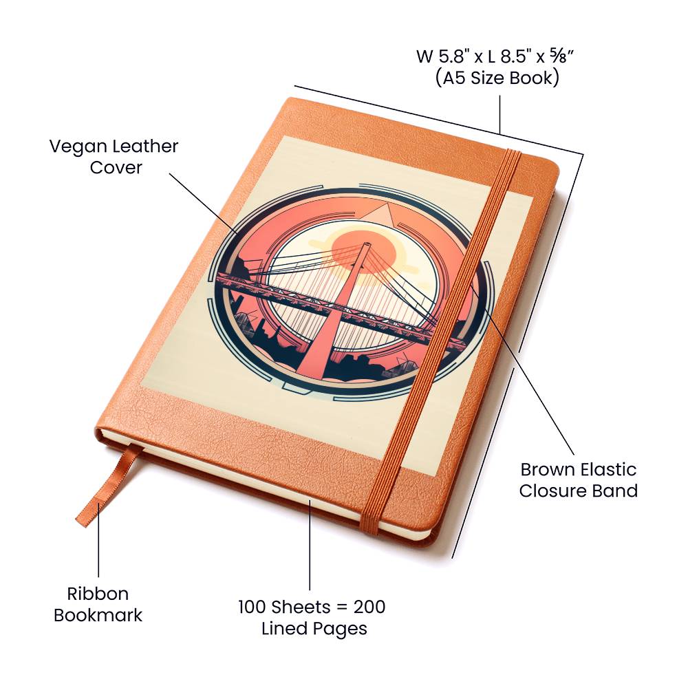 Minimalist BOHO Art 028 - Vegan Leather Journal