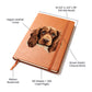 Sussex Spaniel Peeking - Vegan Leather Journal