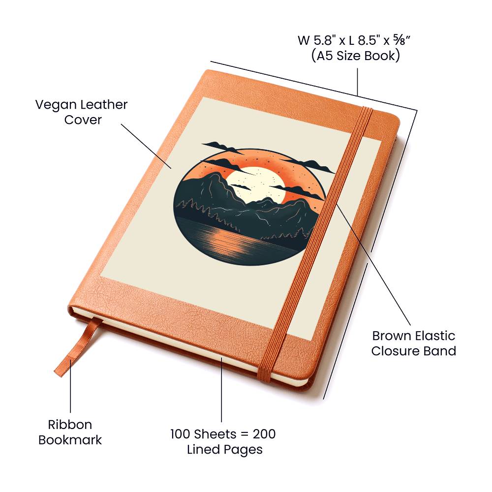Minimalist BOHO Art 128 - Vegan Leather Journal