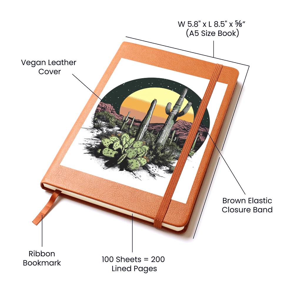 Minimalist BOHO Art 093 - Vegan Leather Journal