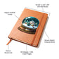 Watercolor Christmas Snow Globe 004 - Vegan Leather Journal