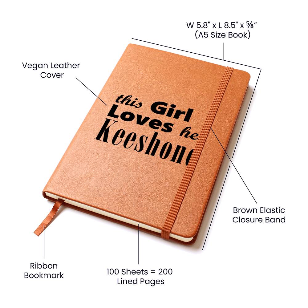 Keeshond - Vegan Leather Journal