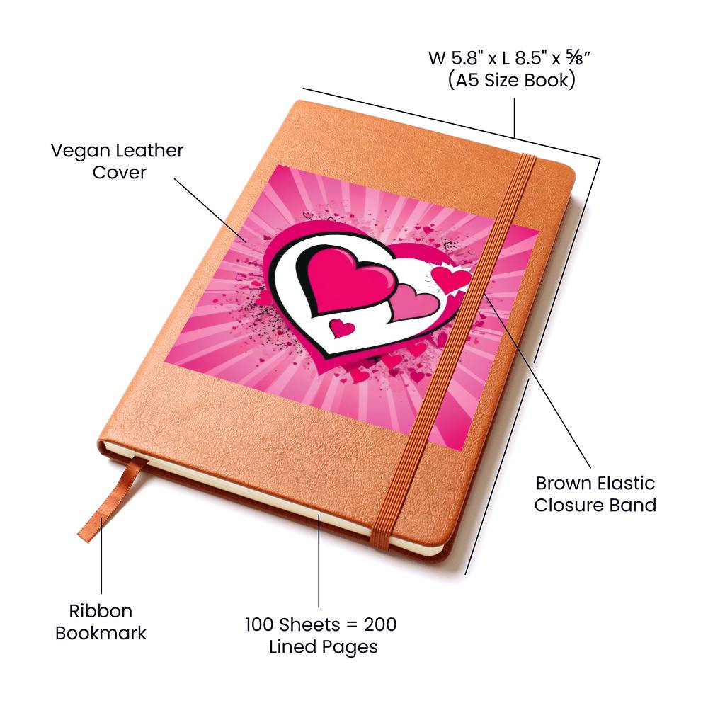 Valentine's Day Pop Art 04 - Vegan Leather Journal
