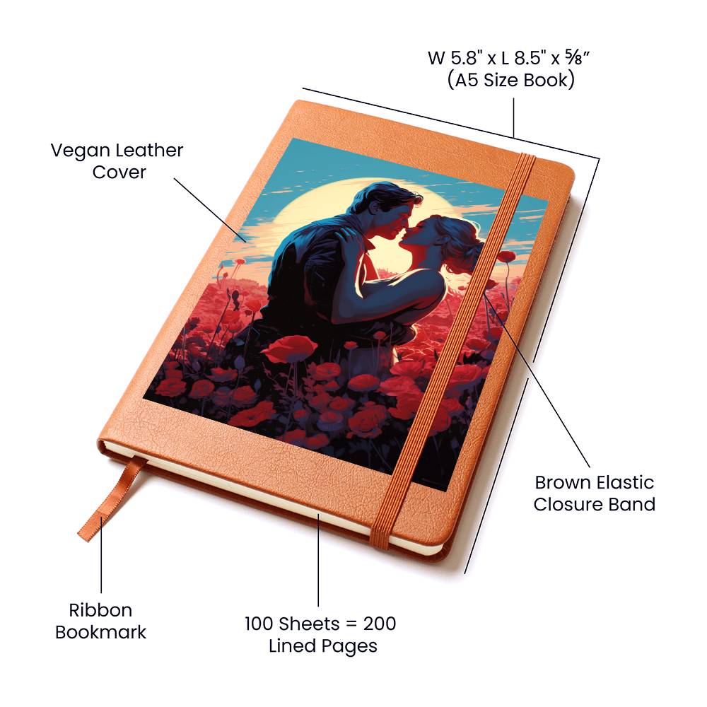 Valentine's Day Art 410 - Vegan Leather Journal