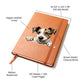 Parson Russell Terrier Peeking - Vegan Leather Journal